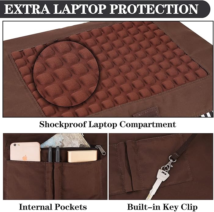 RAVUO Laptop Tote Bag for Women, Water Resistant 15.6 Inch Computer Handbag Purse Teacher Bag With Portable Small Pouch