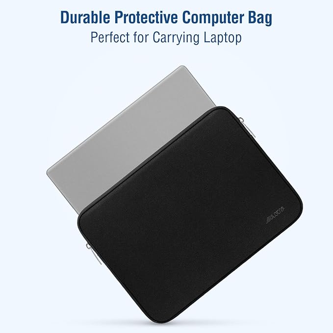 MOSISO Laptop Case 14 inch, 14 inch Laptop Sleeve Bag Compatible with HP Lenovo Dell ASUS Acer, HP Stream, Dell Latitude, Lenovo IdeaPad, Neoprene Computer Sleeve Bag with Small Case, Black