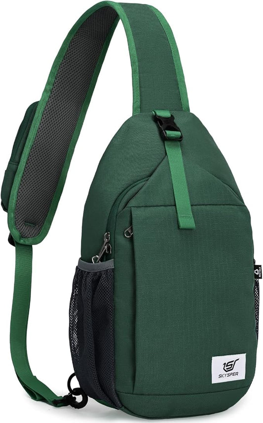 SKYSPER Sling Bag RFID Cross Body Bag Recycled Crossbody Backpack Travel Daypack