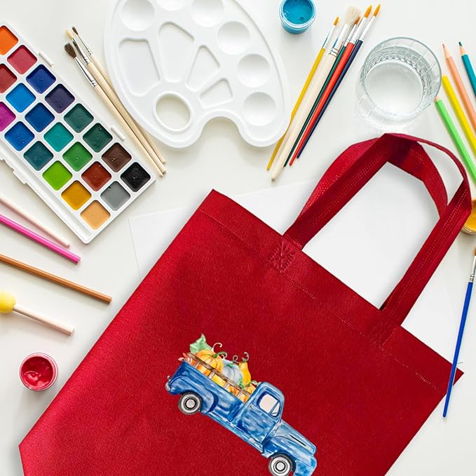 50Pcs Reusable Non Woven Shopping Bags Large Foldable Totes Bag with Handles Grocery Handbag Bulk for Boutiques