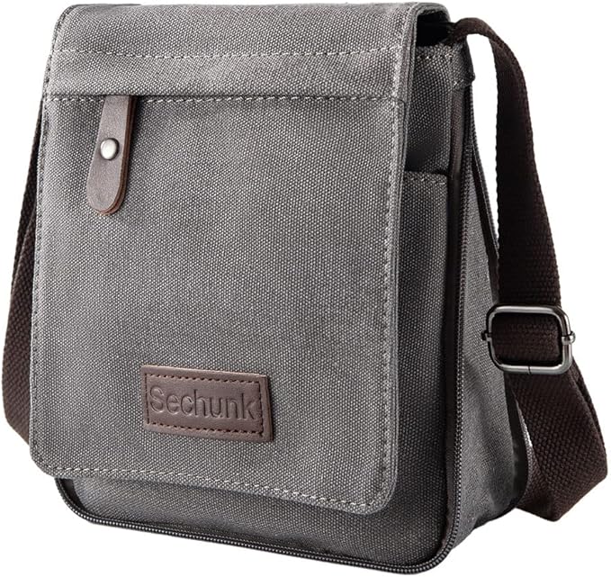 Sechunk Vintage Canvas Messenger Cross body bag Shoulder bag
