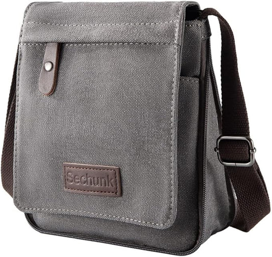 Sechunk Vintage Canvas Messenger Cross body bag Shoulder bag