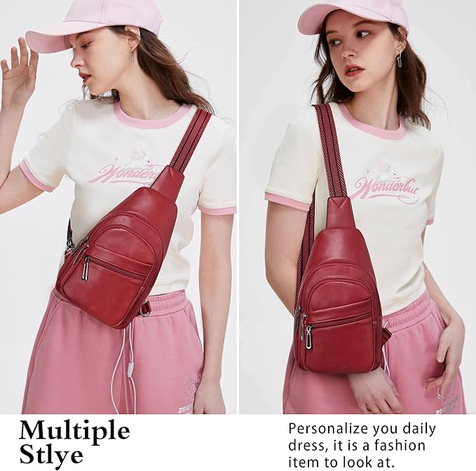 Sling Bag Crossbody Bags for Women Small Cross Body Bag Fanny Packs Chest Sling Purse for Daily Travel Leisure Sport
