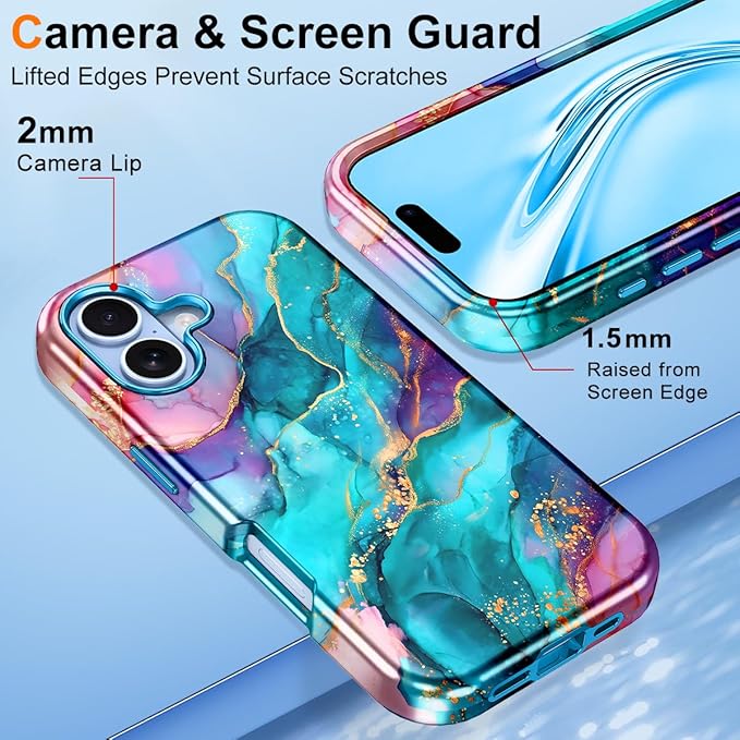 Btscase for iPhone 17 Case [Compatible with Magsafe] [Military-Grade Drop Protection] Slim Anti-Scratch Smooth Touch TPU Bumper Shockproof Magnetic Phone Case for Women Girls Men, Blue