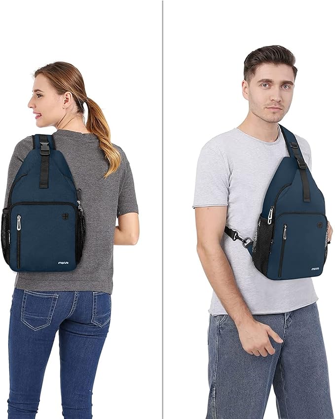 MOSISO Sling Backpack Bag, Crossbody Shoulder Bag Travel Hiking Daypack Chest Bag with Front Square Pocket&USB Charging Port