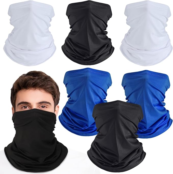 Geyoga Winter Face Mask for Men UV Protection Mask Sunscreen Breathable Windproof Neck Gaiters Scarf Fishing Cycling Running