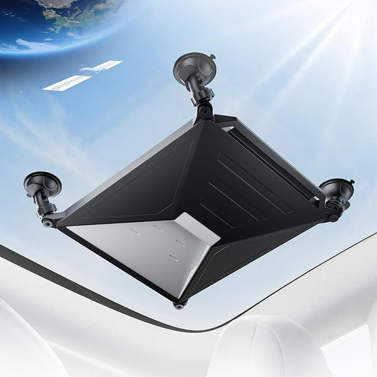 Starlink Mini Mount, Secure Satellite Strong Suction Cup Mounting Kit for Sunroof Window, Stable Signal Case for Car RVs, Vans, Boat, Yachts, Trucks-Black