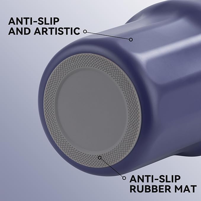 VEGOND 30 oz Insulated Stainless Steel Tumblers with lid and straw Bulk Pack Double Wall Vacuum Coffee Mug with Non-Slip Silicone Base, Sweat Proof Powder Coated Cup for Hot Cold Drinks, Navy 4Pack