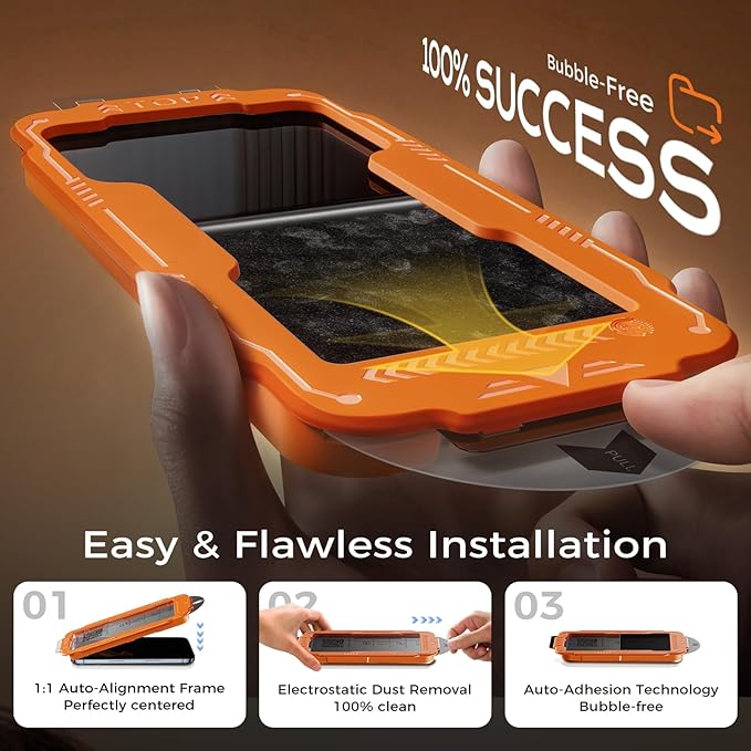 NeverBreak 9H+ Hardness for iPhone Air Screen Protector (17 Series) 12FT Military Grade Protection (Scratch, Shatter, Drop Resistance) Tempered Glass Full Edge Coverage Case Friendly 6.5" 2025, 2 Pack