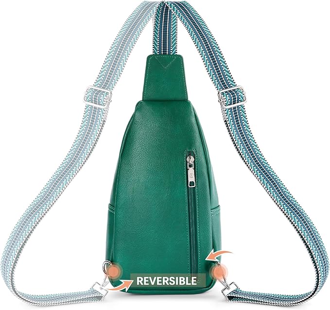 BOSTANTEN Sling Bag for Women Leather Crossbody Bag Vintage Cross Body Purse for Travel with Guitar Strap, Bohemian Style