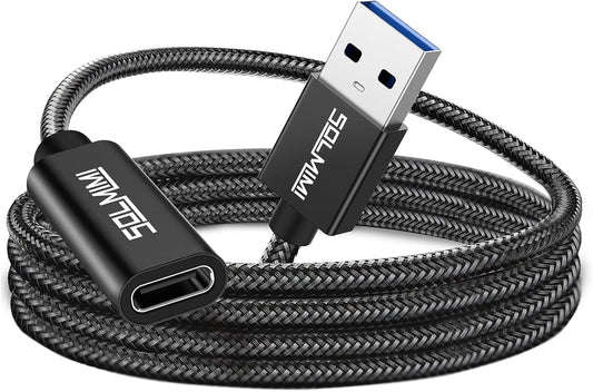 USB C Female to USB Male Adapter Cable (7.5 ft) -USBC to USB Adapter with 5Gbps Data Transfer for Laptop, PC, Flash Disk, USB C Headphone