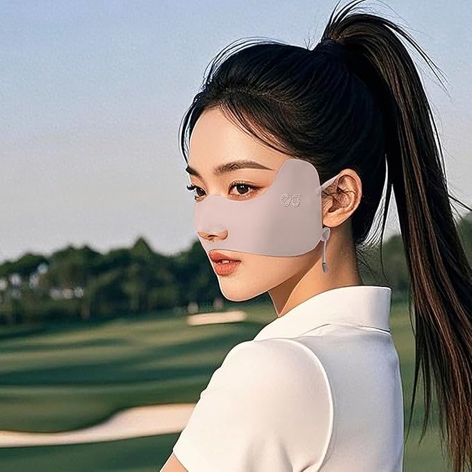 UPF50+ Half Mask,Face Shield,Sun Screen Protector for Face with Adjustable Ear Straps, Golf Visors for Women Golfers