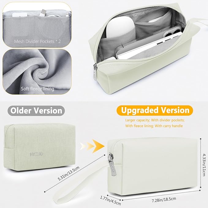 HYZUO 13 Inch Laptop Sleeve Bag Set for MacBook Air 13 M4/M3/M2/M1 2025-2018, MacBook Pro 13 M2/M1 2025-2016, iPad Pro/Air 13, XPS 13, Surface Pro, Notebook Case for 12"-13" Tablet, Beige