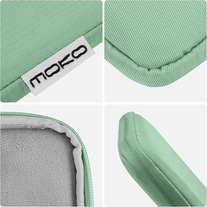 MoKo 9-11 Inch Tablet Sleeve Bag Carrying Case Fits New 11inch iPad Air M3, iPad A16 2025, iPad Pro 11 M4, Air 5/4/3, iPad 10/9/8th Gen, Tab S8/S9 11", Bodhi Green