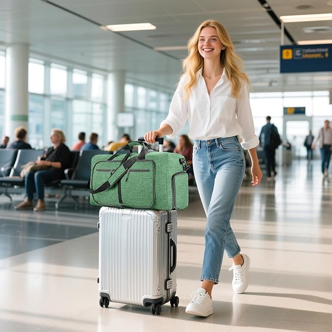 Vomgomfom Travel Duffle Bag for Men,65L 85L 115L Foldable Travel Duffel Bag with Shoes Compartment Overnight Bag for Men Women