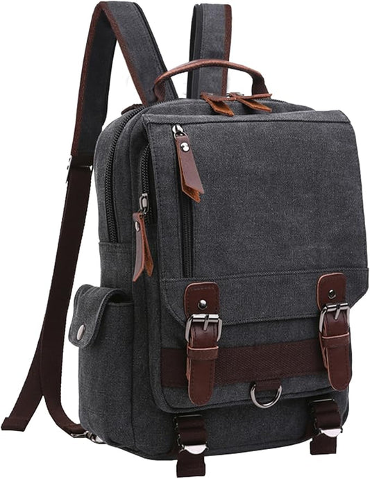 mygreen Canvas Cross Body Messenger Bag Shoulder Sling Backpack Travel Rucksack