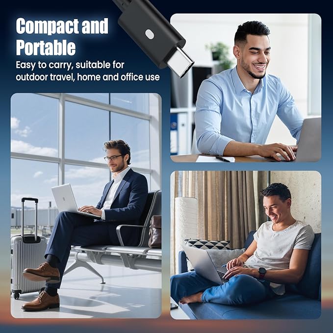 65W/watt Dell USB-C Laptop Charger Slim Power Adapter, for Dell Latitude 5289 5420 5289 5590 7420 7390 7490, Dell XPS 13 9360 9365 9370 9333 9380 Computer AC Adapter Power Cord