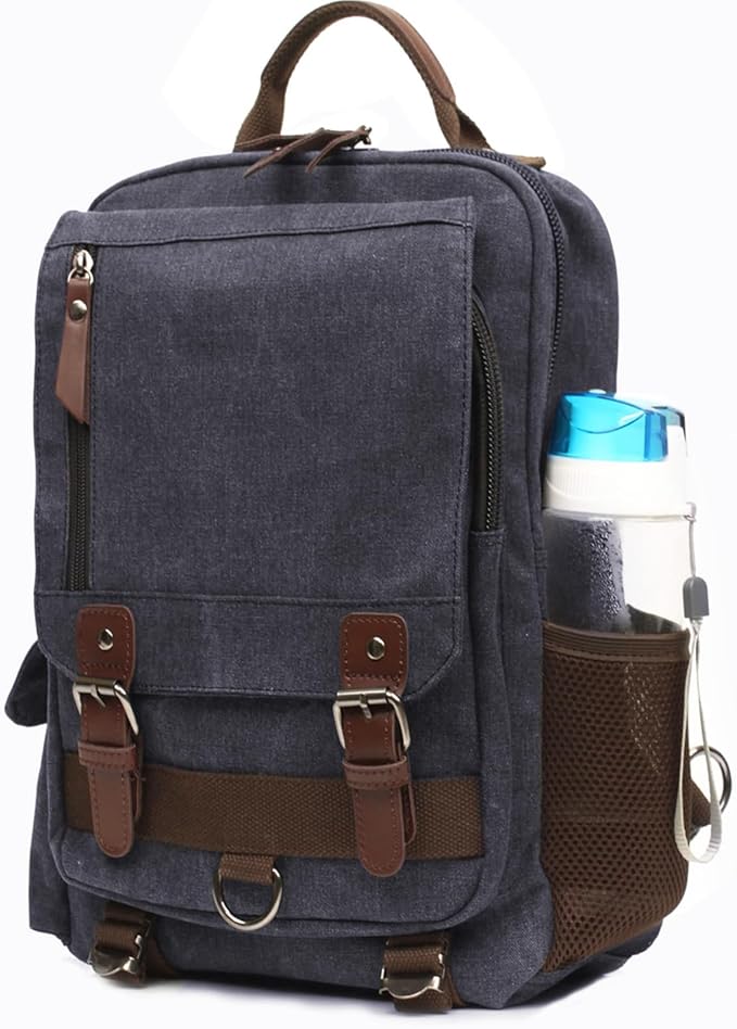 mygreen Canvas Cross Body Messenger Bag Shoulder Sling Backpack Travel Rucksack