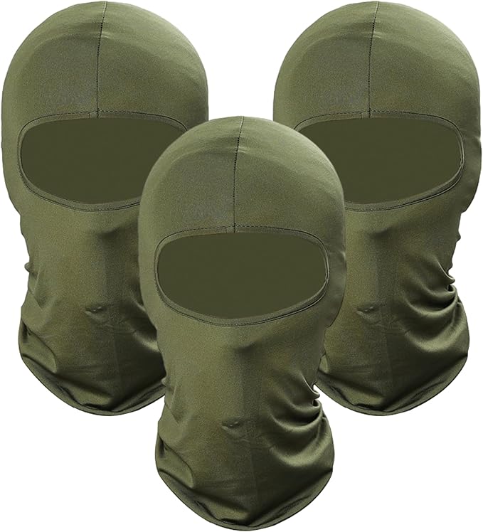 Pukavt 3 Pack Balaclava Face Mask, Ski Mask for Men Women, UV Protection Windproof Scarf for Motorcycle Snowboard Cycling