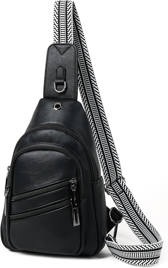 Sling Bag for Women Crossbody Purse Leather Crossbody Bag Fanny Pack Chest Pack for Travel Everyday Vacation