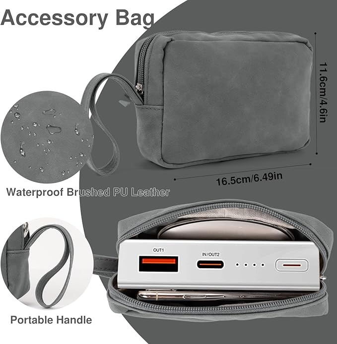 Allinside 13-14 Inch Laptop Sleeve Case for MacBook Pro 14" 2021-2024/MacBook Air 13" 2010-2017/MacBook Pro 13" 2010-2015, Waterproof PU Leather Sleeve Cover with Stand & Accessory Pouch, Gray