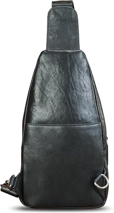Genuine Leather Sling Bag for Women and Men Vintage Handmade Leather Sling Backpack Fashion Crossbody Bag Chest Purse