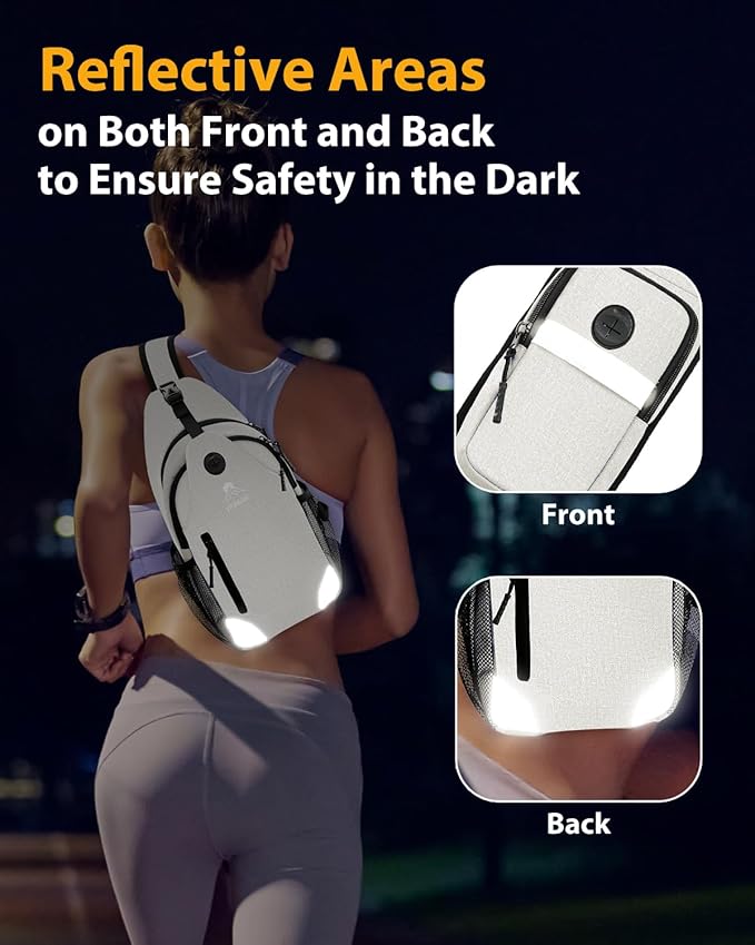 Sling Bag for Women, Crossbody Bag for Men, Cross Body Hiking Backpack, Travel Daypack, Chest Pack with Chest Phone Holder