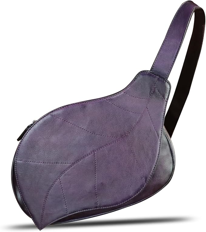 IVTG Genuine Leather Sling Bag for Women Vintage Real Leather Sling Backpack Fashion Shoulder Crossbody Bags Chest Bags