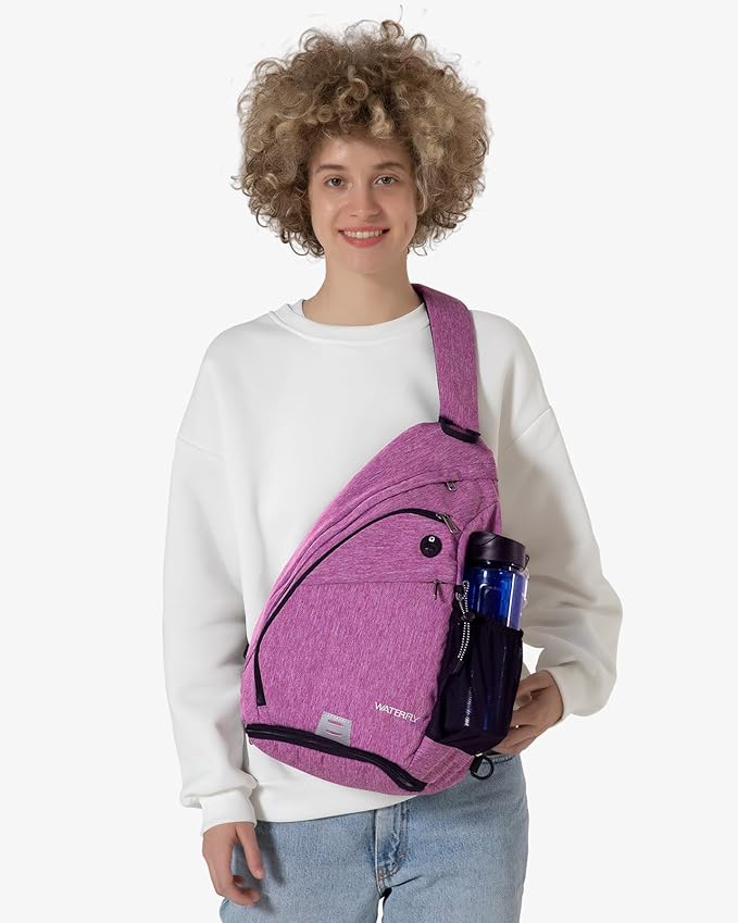 WATERFLY Sling Bag Crossbody Backpack: Over Shoulder Daypack Casual Cross Chest Side Pack
