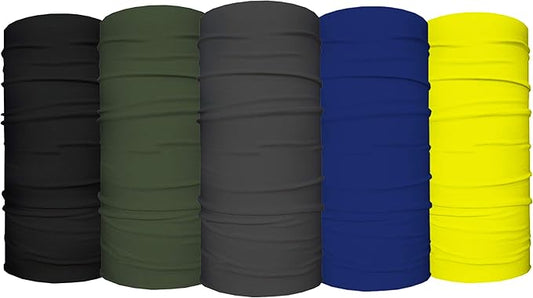 S A Company Kids' Face Shields UPF 30+, Breathable Multipurpose Neck Gaiters for Boys and Girls (Pack of 5)