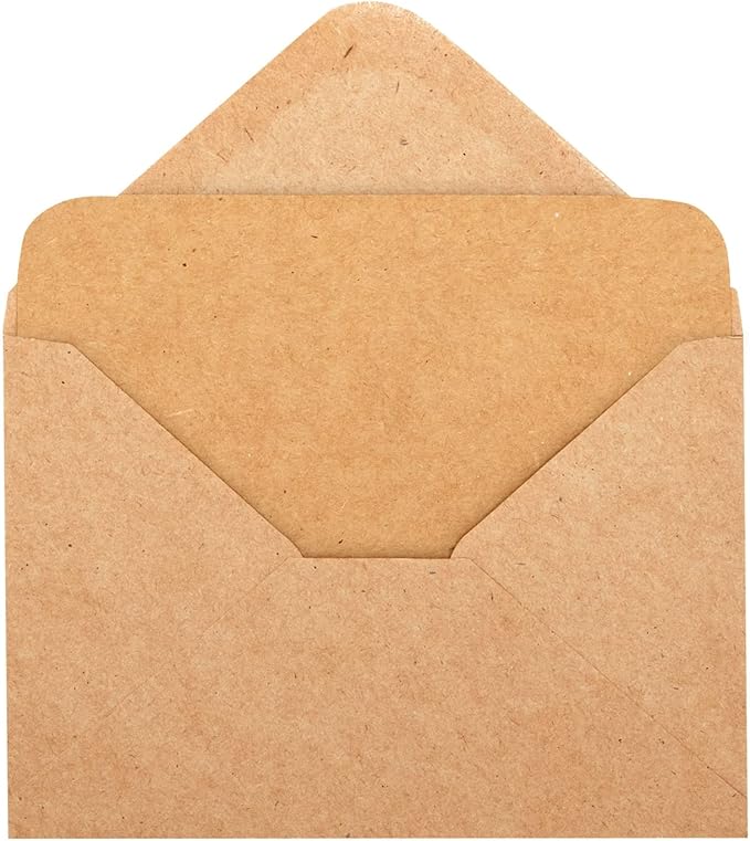 Sustainable Greetings Kraft Paper Blank Postcards & Envelopes - 6 x 4 In, 48-pk - Ample Writing Area for Note Cards - Kraft Cardstock - Bulk Blank Cards with Envelopes