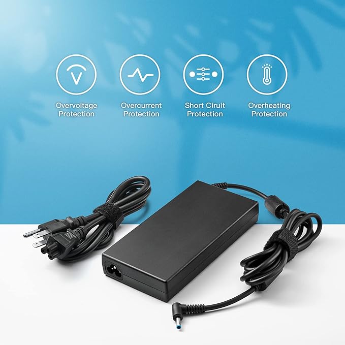 120W AC Charger for HP USB-C Dock G5, USB-C/A Universal Dock G2 5TW13AA, Envy 15 17 Series, Omen 15-5000 5100 5200, 710415-001 L41856-001 AC Adapter