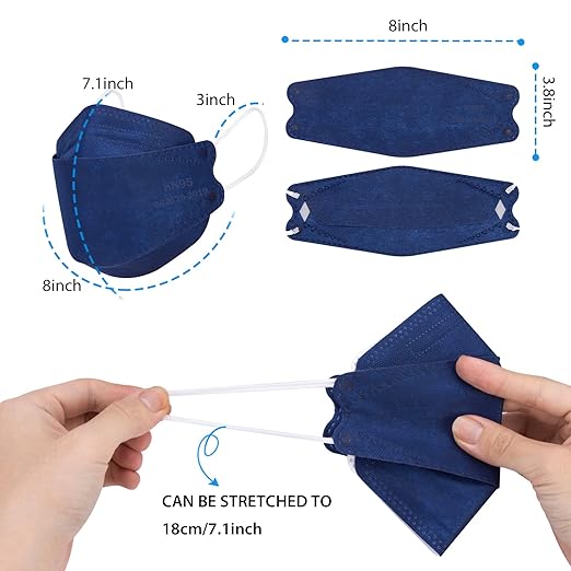 Borje KN95 Face Masks 50 Pack, Breathable Comfortable and Disposable KN95 Mask,Masks for Adults