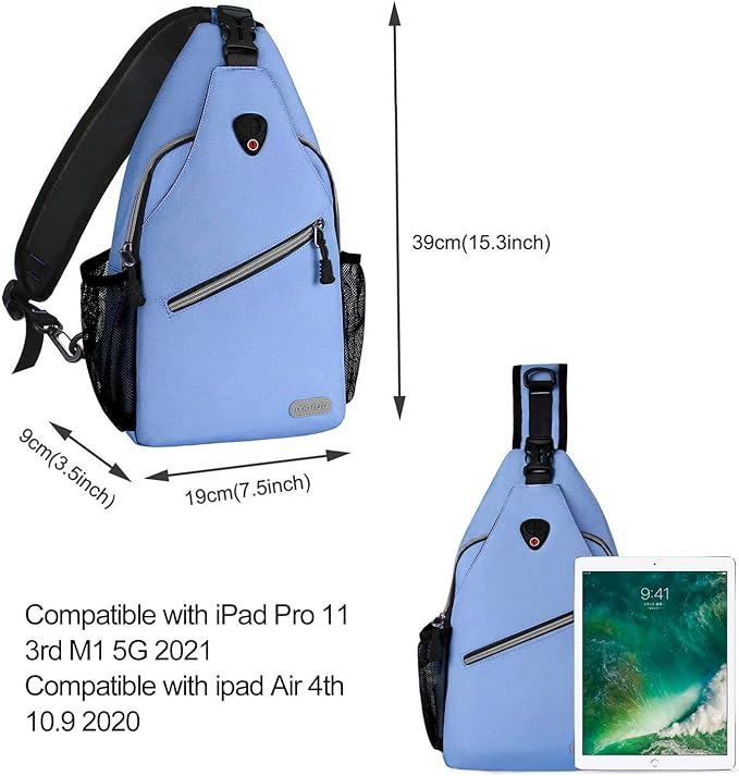 MOSISO Sling Backpack, Multipurpose Crossbody Shoulder Bag Travel Hiking Daypack