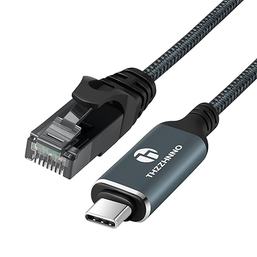 USB C to Ethernet Cable 30FT, Type C to RJ45 Gigabit LAN Network Cord,Directly Connected,Thunderbolt 3/4 Compatible for MacBook Pro/Air, iPad Pro, iPhone 15 Series,Galaxy S24, Windows