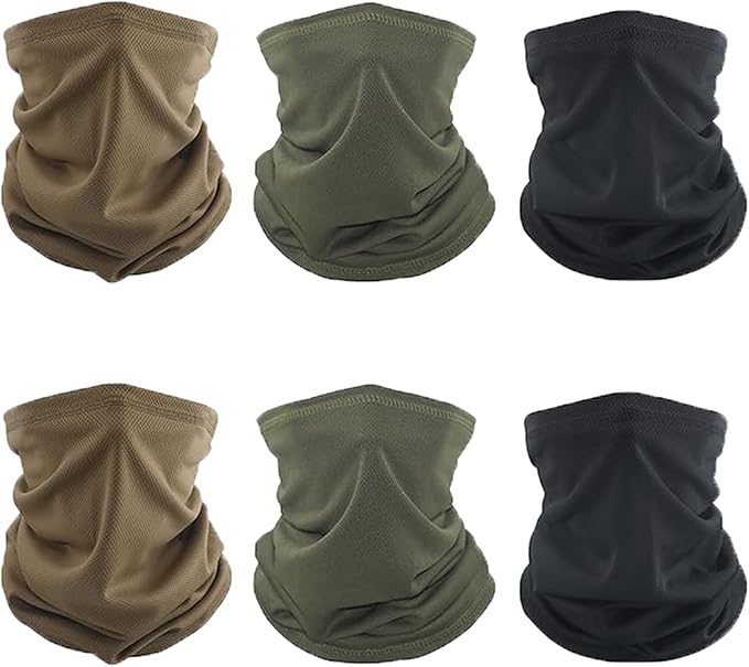 Neck Gaiter Face Mask, Sun Cooling Dust Camouflage Face Shield, Reusable Washable Bandana