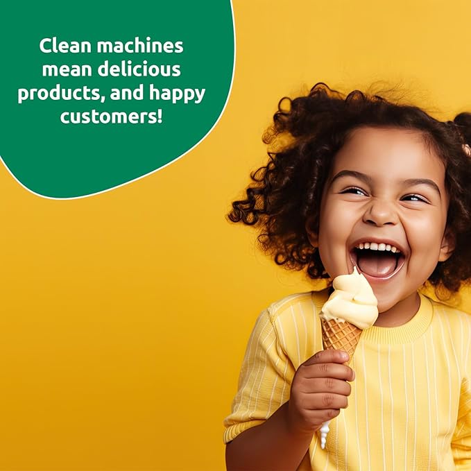 GREEN LABEL Sanitizer + Cleaner + Milkstone Remover | Cleaner and Sanitizer for Soft Serve + Shake Machines + Ice Maker and Ice Machines | By Purdy Products, 1 count 4 lb Jar