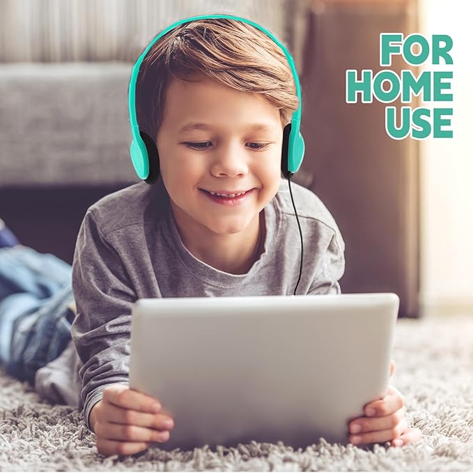 Konohan 30 Pack Kids Headphones Bulk for School Classroom Student Wired Headphones Adjustable with 3.5 mm Jack for Kids Adults(Emerald Green)