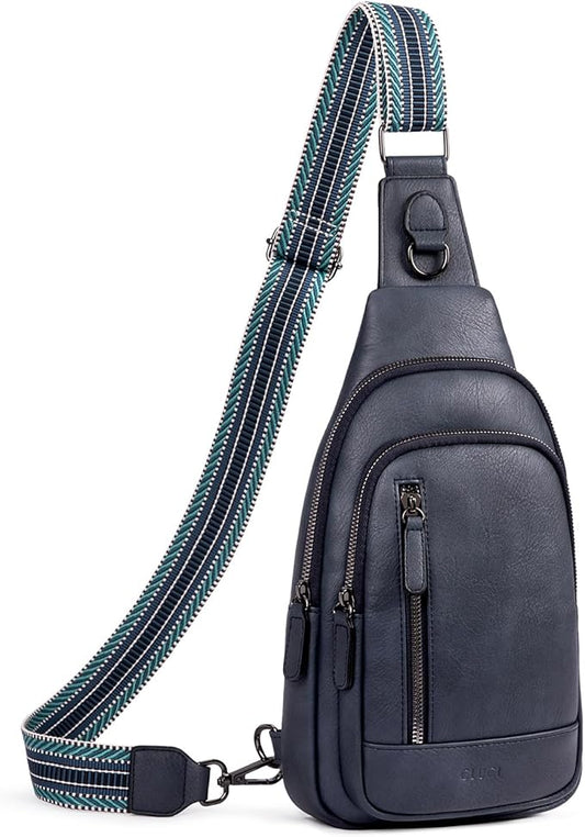 CLUCI Crossbody Bags for Women Men,Leather Sling Bag Cross Body Backpack for Woman Gifts for Women Birthday Unique