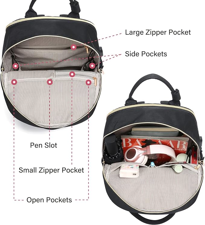 LOVEVOOK Laptop Backpack for Women 15.6 Inch Laptop Bag with USB Port, Fashion Waterproof Backpacks Teacher Nurse Stylish Travel Bags Vintage Daypacks Bookbag for College School Work