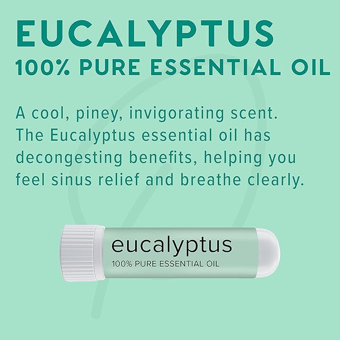 MOXĒ Eucalyptus Essential Oil Nasal Inhaler, Sinus & Congestion Relief, Daily Relaxation, Stress Relief, Therapeutic No-Mess Aromatherapy, Pure and Natural, Made in USA (3 Pack) packaging may vary