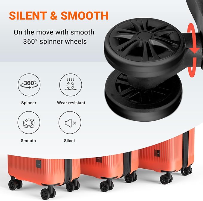 Verdi Hardside Expandable Luggage Set, Carry-On/Large Suitcase with Spinner Wheels