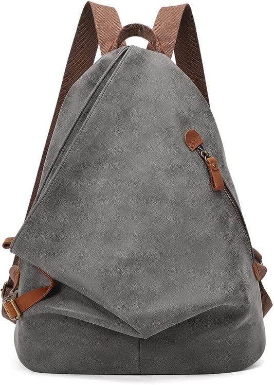 KL928 PU Leather Vintage Backpack – Large Casual Daypack Outdoor Travel Rucksack Hiking Backpacks