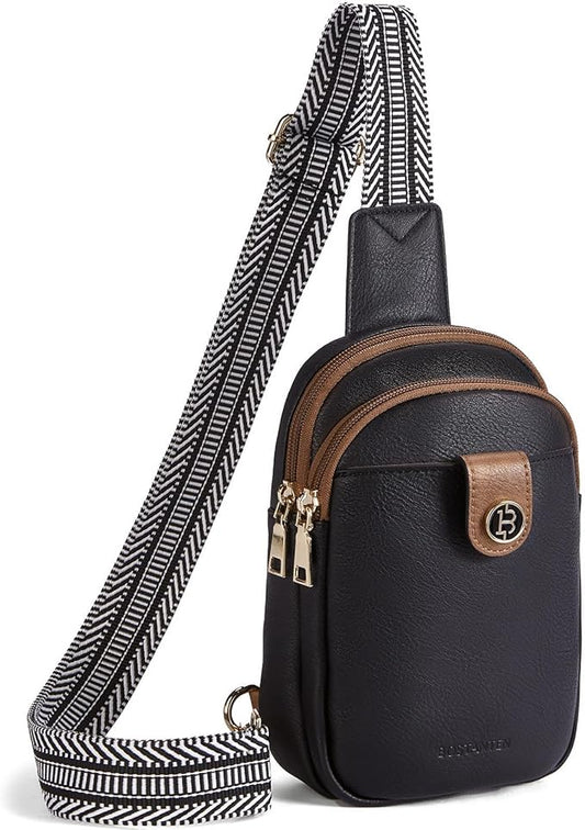 BOSTANTEN Small Sling Bag Crossbody Bags for Women Trendy Crossbody Purse Leather Chest Bag