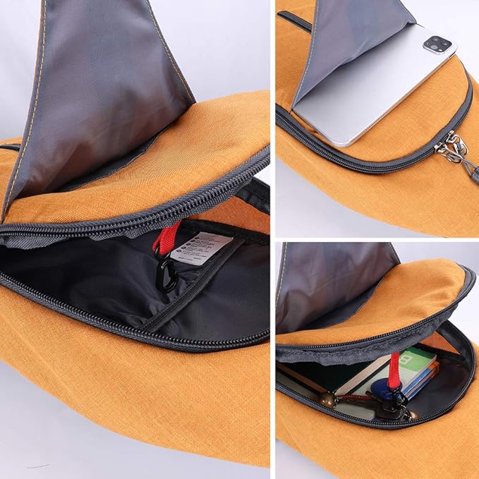 WATERFLY Crossbody Sling Backpack Sling Bag Travel Hiking Chest Bag Daypack