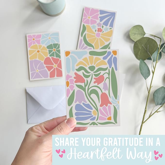 Hadley Designs Blank Cards and Envelopes 4x6-24 Blank Note Cards with Envelopes, Notecards Stationery Sets, Notecards Bulk, Stationary Sets, Note Paper Stationery, Floral Pretty Stationary