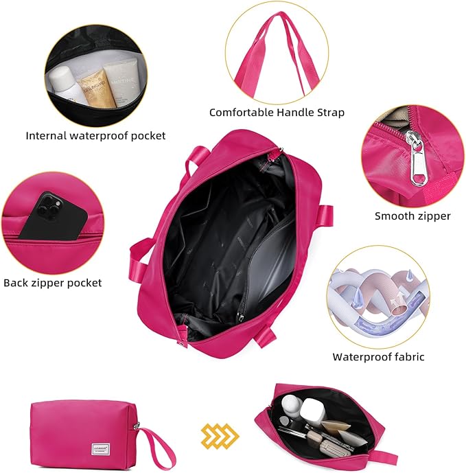 LARVENDER Luggage Sets 3 Piece, Hardside PP Carry On Suitcase with 360° Spinner Wheels TSA Lock Luggage Sets for Women, Beetroot Purple