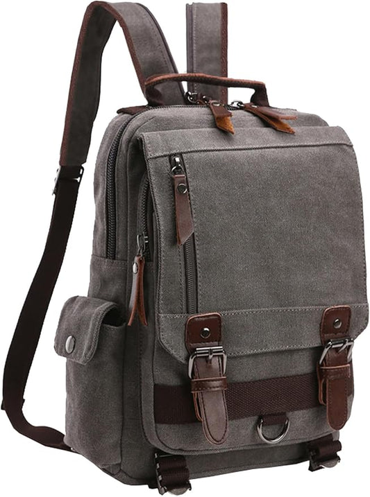 mygreen Canvas Cross Body Messenger Bag Shoulder Sling Backpack Travel Rucksack
