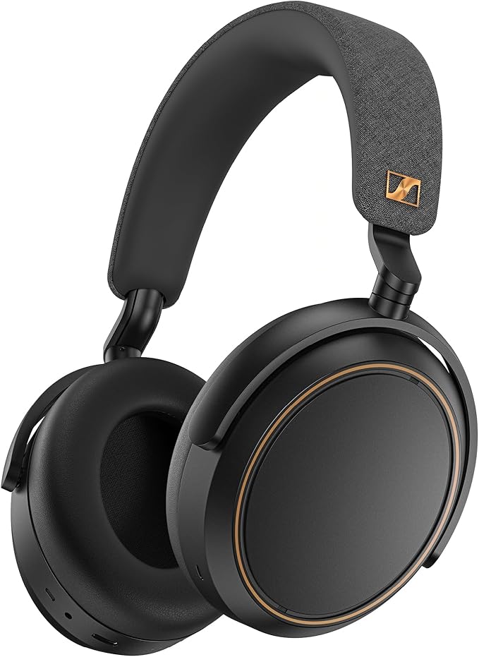 Sennheiser Consumer Audio Momentum 4 Wireless Headphones - Bluetooth Headset for Crystal-Clear Calls with Adaptive Noise Cancellation, 60h Battery Life, Lightweight Folding Design - Black/Copper