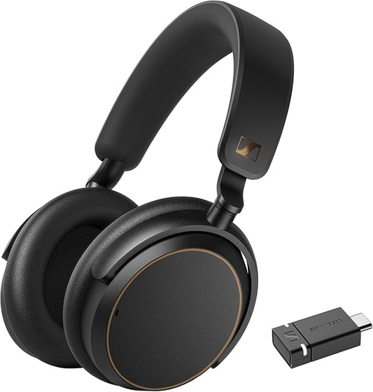 Sennheiser ACCENTUM Wireless Bluetooth Headphones - 50-Hour Battery Life, Audio, Hybrid Noise Cancelling (ANC), All-Day Comfort and Clear Voice Pick-up for Calls, Black/Copper
